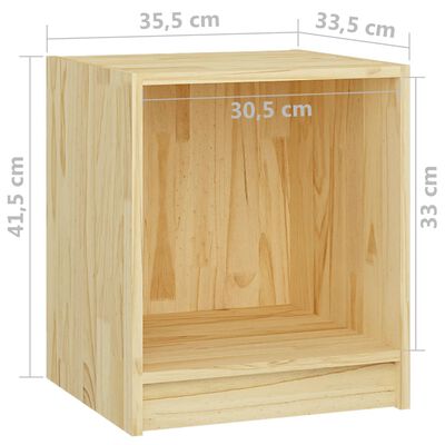 vidaXL Tables de chevet 2 pcs 35,5x33,5x41,5 cm bois de pin massif