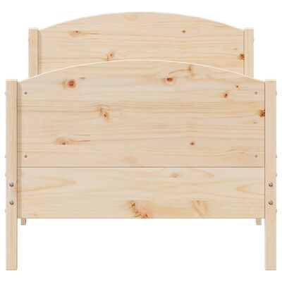 vidaXL Cadre de lit sans matelas 75x190 cm bois de pin massif