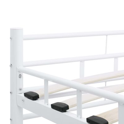 vidaXL Cadre de lit sans matelas blanc métal 140x200 cm