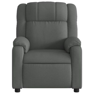 vidaXL Fauteuil inclinable de massage électrique gris foncé tissu