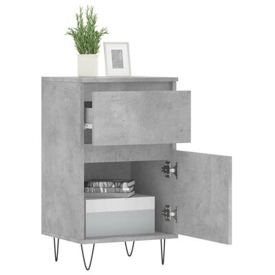 vidaXL Buffets 2 pcs gris béton 40x35x70 cm bois d'ingénierie