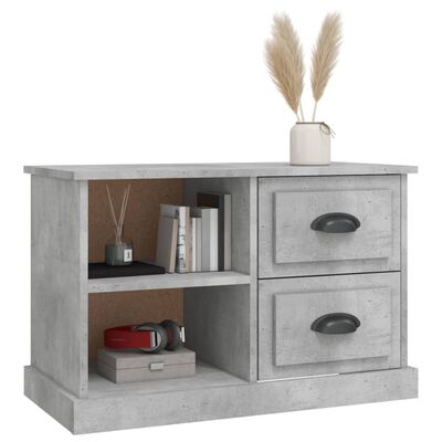 vidaXL Meuble TV gris béton 73x35,5x47,5 cm bois d'ingénierie