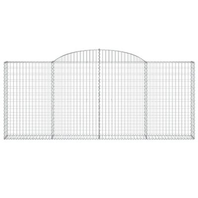 vidaXL Paniers à gabions arqués 25 pcs 300x30x120/140 cm fer galvanisé