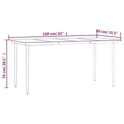 vidaXL Ensemble à manger de jardin 7 pcs Gris Résine tressée