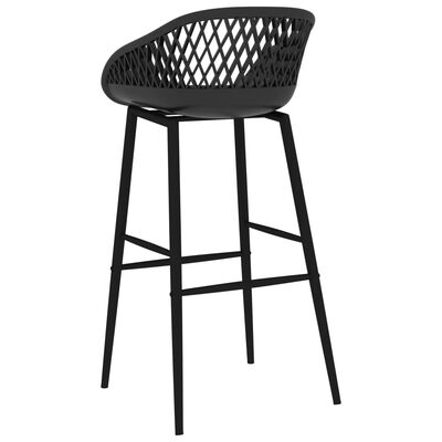 vidaXL Chaises de bar lot de 2 noir