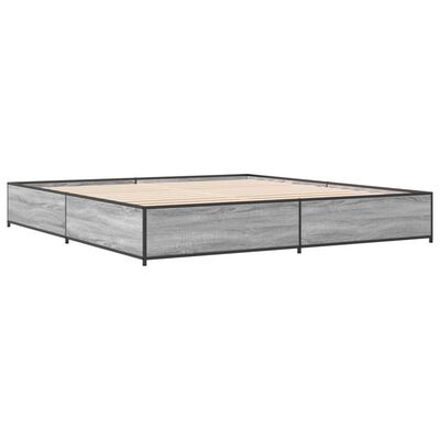 vidaXL Cadre de lit sans matelas sonoma gris 160x200 cm