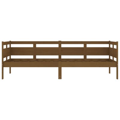 vidaXL Lit de jour marron miel bois de pin massif 80x200 cm