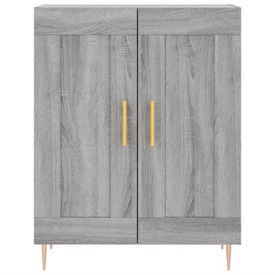 vidaXL Buffet haut Sonoma gris 69,5x34x180 cm Bois d'ingénierie