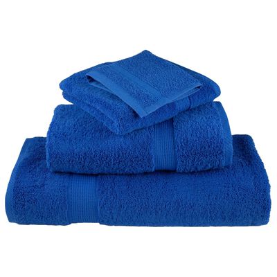 vidaXL Serviettes d'invité de qualité supérieure SOLUND 10 pcs bleu