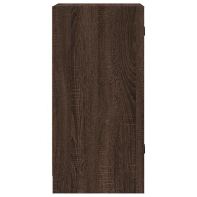 vidaXL Armoire latérale avec portes en verre chêne marron 35x37x75,5cm