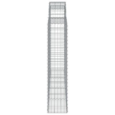 vidaXL Panier de gabions arqué 200x30x140/160 cm Fer galvanisé