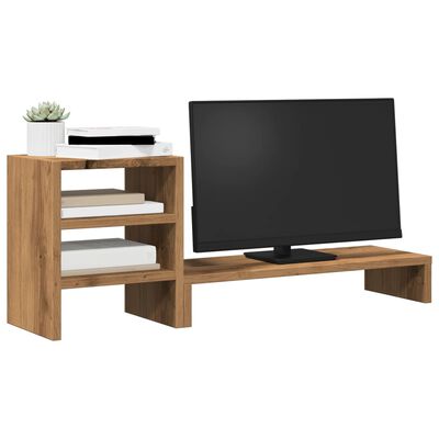 vidaXL Support de moniteur et organisateur de bureau bois d'ingénierie