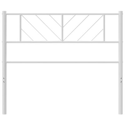 vidaXL Tête de lit métal blanc 90 cm