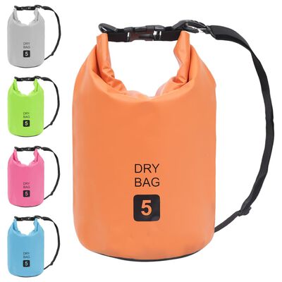 vidaXL Sac sec Orange 5 L PVC