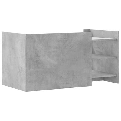 vidaXL Table basse gris béton 100x50x50 cm bois d'ingénierie