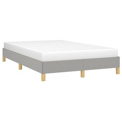 vidaXL Cadre de lit sans matelas gris clair 120x190 cm tissu