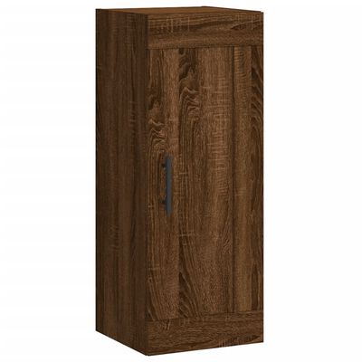 vidaXL Buffet haut Chêne marron 34,5x34x180 cm Bois d'ingénierie