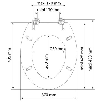 SCHÜTTE Siège de toilette GREY STEEL MDF