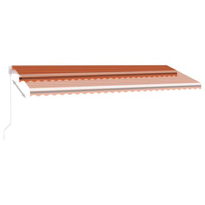 vidaXL Auvent manuel rétractable sur pied 500x300 cm Orange et marron