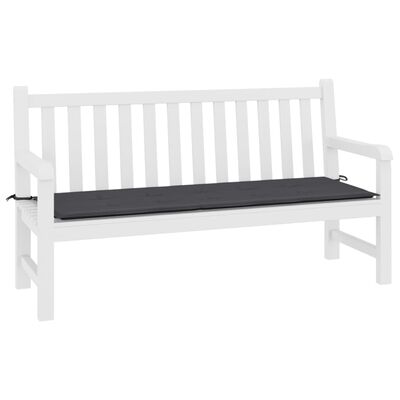 vidaXL Coussin de banc de jardin anthracite 200x50x3 cm tissu oxford