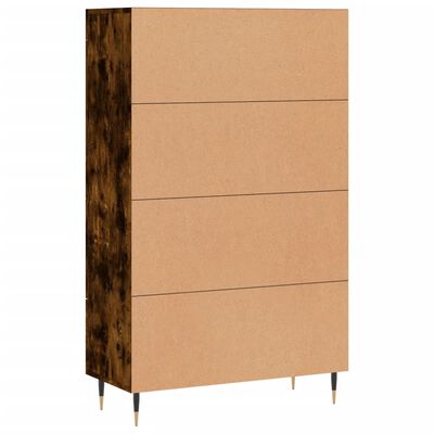 vidaXL Buffet haut chêne fumé 69,5x31x115 cm bois d'ingénierie