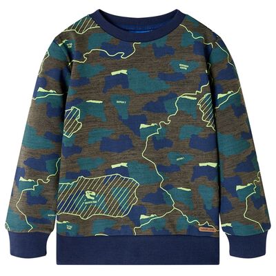 Sweatshirt pour enfants kaki foncé 128