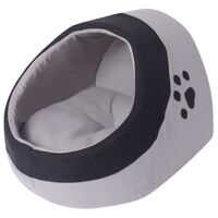 vidaXL Lit pour chats Gris et noir M