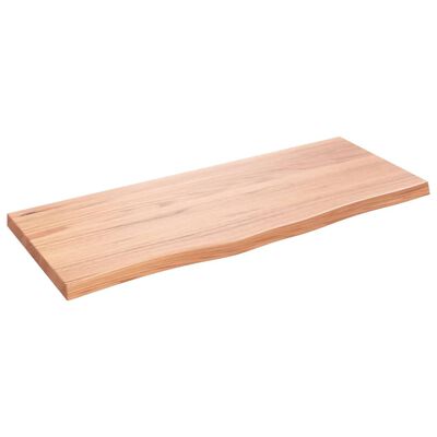 vidaXL Dessus de table marron clair bois chêne massif traité