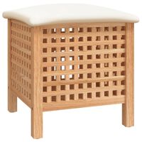 vidaXL Tabouret de salle de bain 48x47,5x52 cm Bois massif de noyer