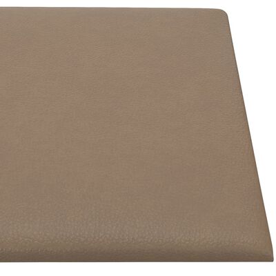 vidaXL Panneaux muraux 12 pcs Cappuccino 30x30 cm Similicuir 1,08 m²