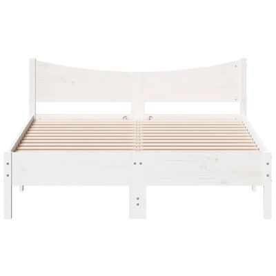 vidaXL Cadre de lit sans matelas blanc 120x190 cm bois de pin massif