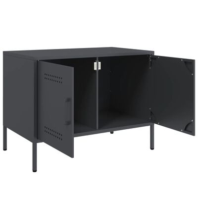 vidaXL Meuble TV anthracite 68x39x50,5 cm acier