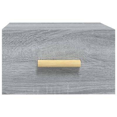 vidaXL Tables de chevet murales 2 pcs sonoma gris 35x35x20 cm