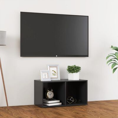 vidaXL Meuble TV gris 72x35x36,5 cm bois d’ingénierie