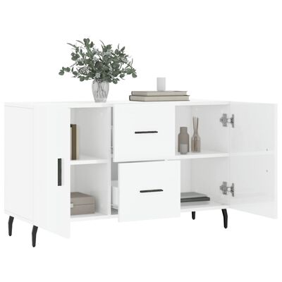 vidaXL Buffet blanc brillant 100x36x60 cm bois d'ingénierie