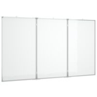 vidaXL Tableau blanc magnétique pliable 120x100x1,7 cm aluminium