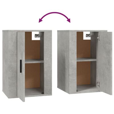 vidaXL Ensemble de meubles TV 2 pcs gris béton bois d'ingénierie