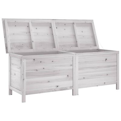 vidaXL Boîte de rangement jardin blanc 150x50x56,5cm bois massif sapin