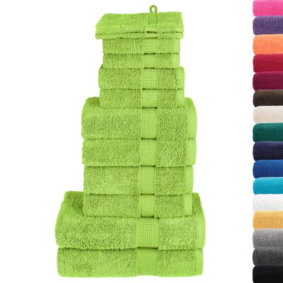 vidaXL Ensemble de serviettes de qualité supérieure SOLUND 12 pcs vert