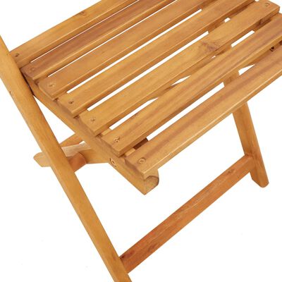 vidaXL Chaises de jardin pliantes lot de 4 tissu et bois massif