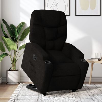 vidaXL Fauteuil inclinable électrique noir tissu