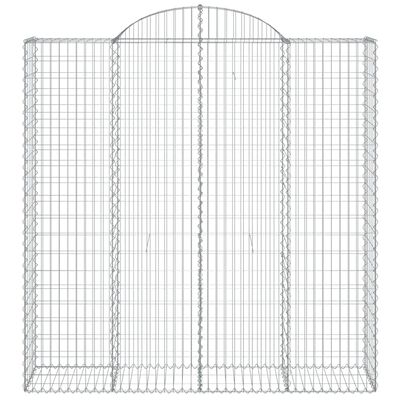 vidaXL Paniers à gabions arqués 14 pcs 200x50x200/220 cm Fer galvanisé