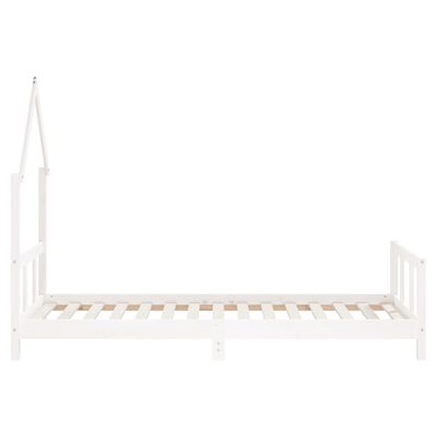 vidaXL Cadre de lit pour enfants blanc 90x190 cm bois de pin massif