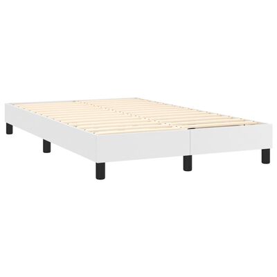 vidaXL Sommier à lattes de lit avec matelas et LED Blanc 120x200 cm