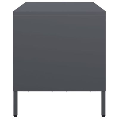 vidaXL Meuble TV anthracite 68x39x43,5 cm acier laminé à froid