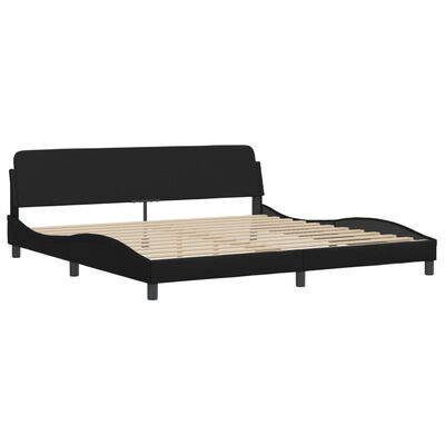 vidaXL Cadre de lit sans matelas noir 200x200 cm similicuir