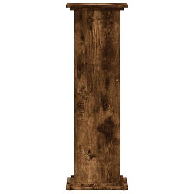 vidaXL Support pour plantes chêne fumé 33x33x100 cm bois d'ingénierie