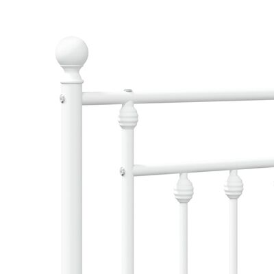 vidaXL Tête de lit métal blanc 193 cm