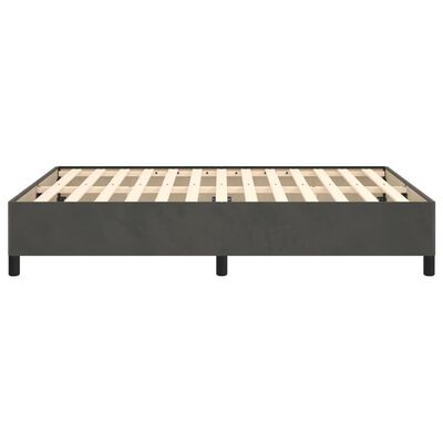 vidaXL Cadre de lit sans matelas gris foncé 140x190 cm velours