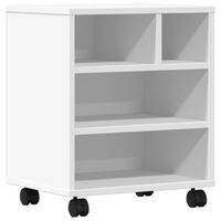 vidaXL Support d'imprimante avec roulettes blanc 41x32x48 cm